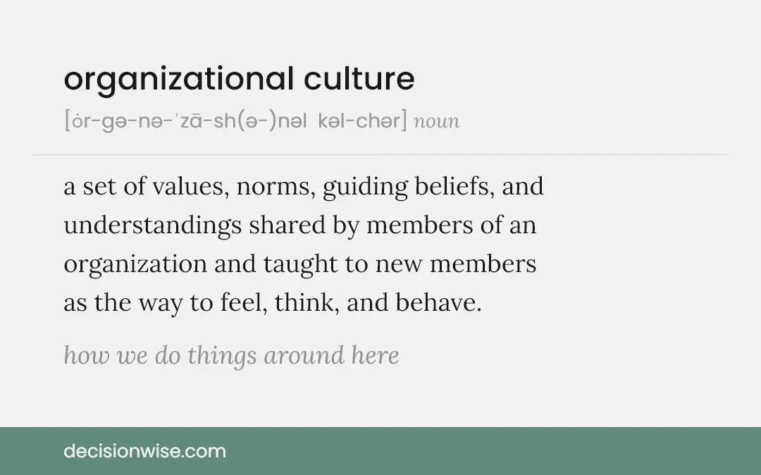 Definition of organizational culture